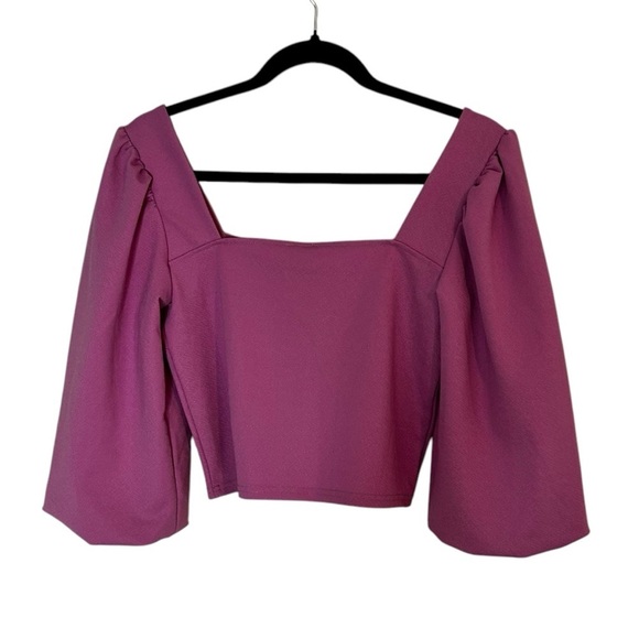 ASOS Women's Sweetheart Neckline Cropped Blouse- Size 4 - Picture 3 of 9